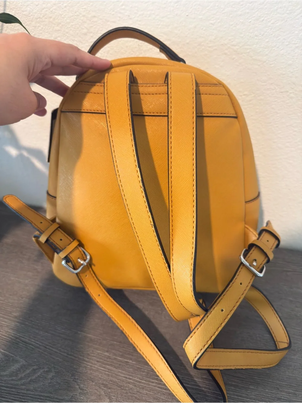 Guess Mustard Yellow Mini Backpack